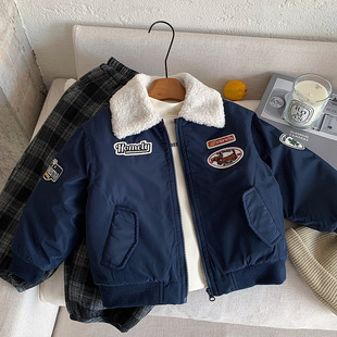 木野儿童棉服冬季新品湖州织里童装男童韩版加厚外套宝宝保暖夹克