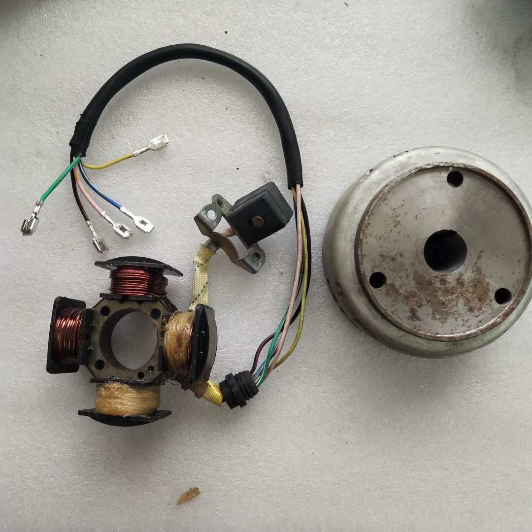 摩托车 珠江4极点火线圈 钱江cg125 纯铜磁电机线圈定子磁钢 转子