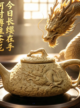 段泥隐龙供春石瓢壶200cc宜兴紫砂壶正宗原矿手工泡茶壶茶具