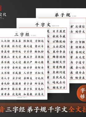 墙贴婴幼注音大字国学启蒙挂图