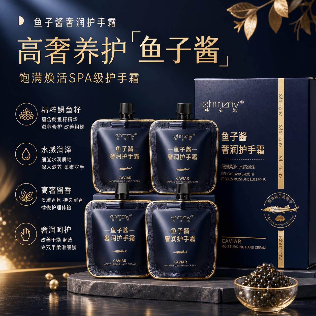 鱼子酱香氛护手霜套装女补水保湿滋润礼盒男士套盒伴手礼送人正品