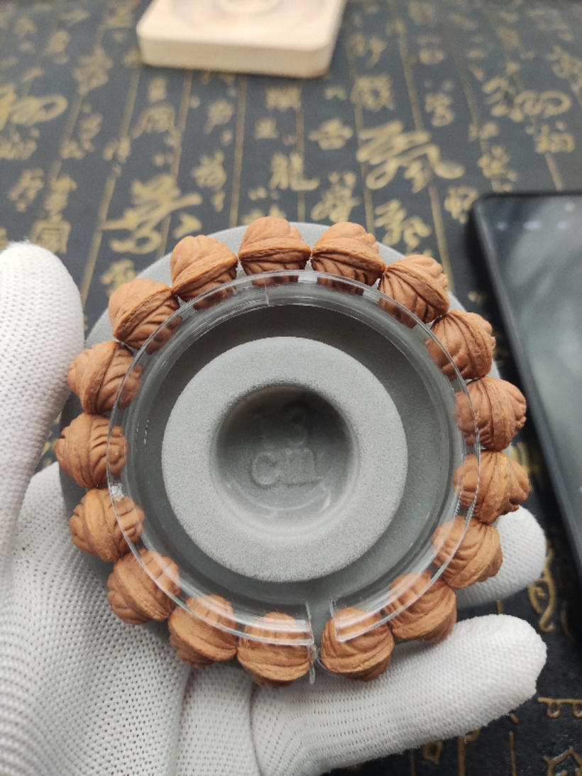 1.2mm秦岭纯野生龙纹特小桃核手串男女款小尺寸金豆高端文玩真品