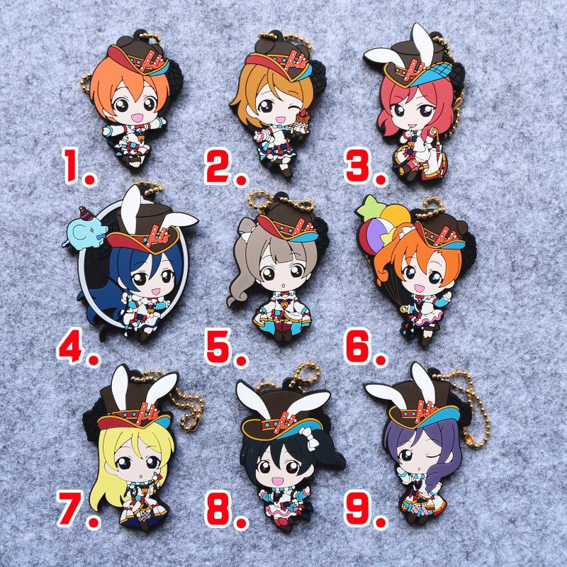 日单正版散货Love Live! lovelive 马戏团觉醒 橡胶挂件 兔耳