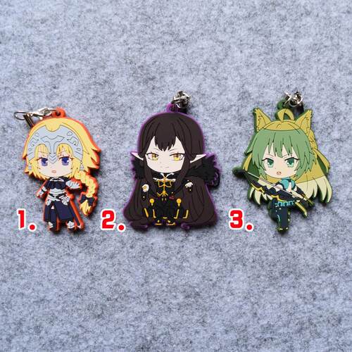 日单正版散货Fate/Apocrypha 橡胶挂件 背彩 贞德女帝