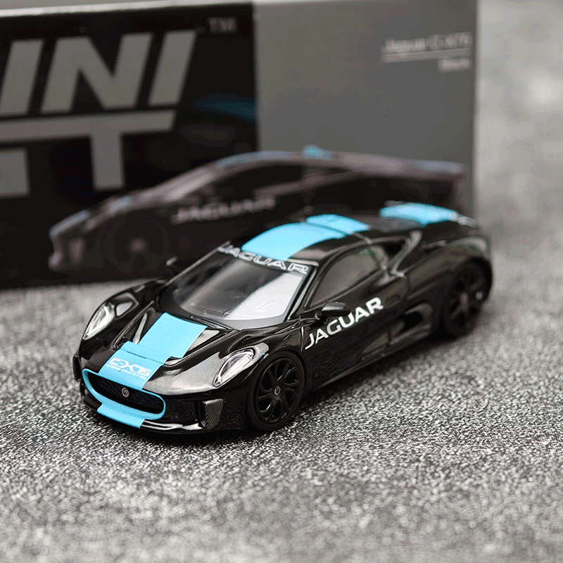 现货 MINIGT 1:64 捷豹 Jaguar CX75 Black 合金车模 #1070