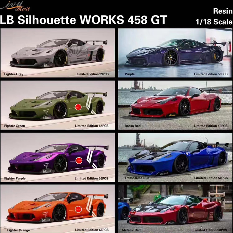 IVY 1:18法拉利Silhouette WORKS 458 GT 限