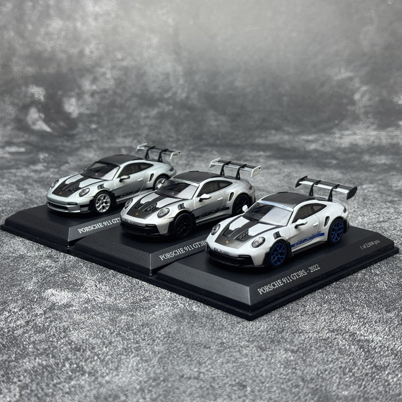 迷你切 1:64 保时捷 911 (992) GT3 RS 2024 合金汽车模型摆件