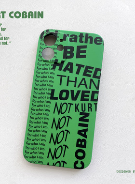 Kurt Cobain语录柯特科本Nirvana摇滚手机壳适用苹果iPhone11234P