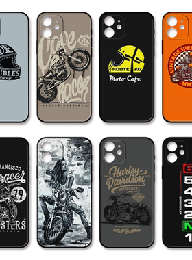 摩托车机车风格骑士图案越野手机壳KTM川崎适用苹果1123p磨砂软壳