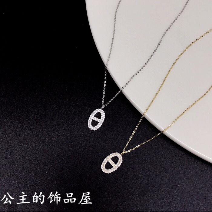 古丽  轻奢百搭气质 镶锆石迷项链