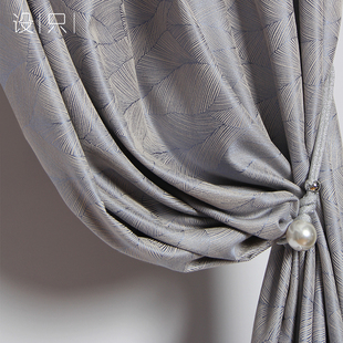 美式复古轻奢现代高精密哑光棉质叶子高档客厅卧室全屋定制窗帘
