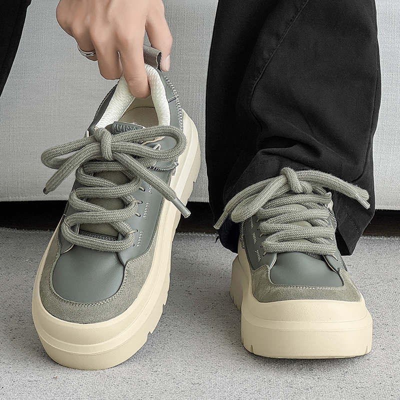 痞帅百搭潮鞋美式高街厚底板鞋