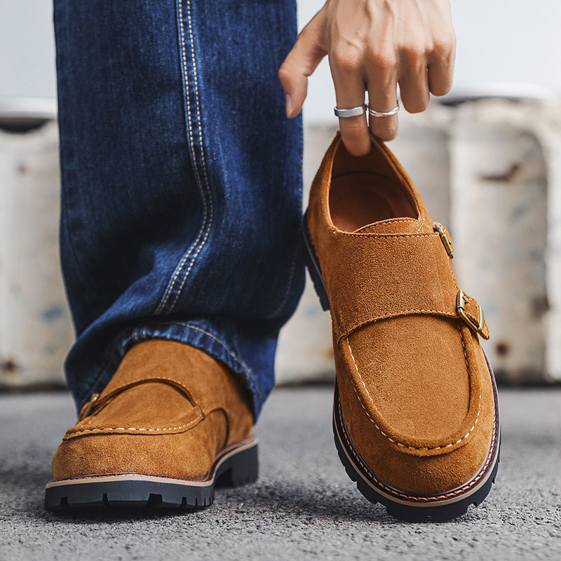 男士休闲皮鞋2025新款高品质老钱风男鞋真皮软底复古一脚蹬乐福鞋,流行男鞋,休闲皮鞋,淘宝优惠券,粉丝福利购,淘宝优惠卷