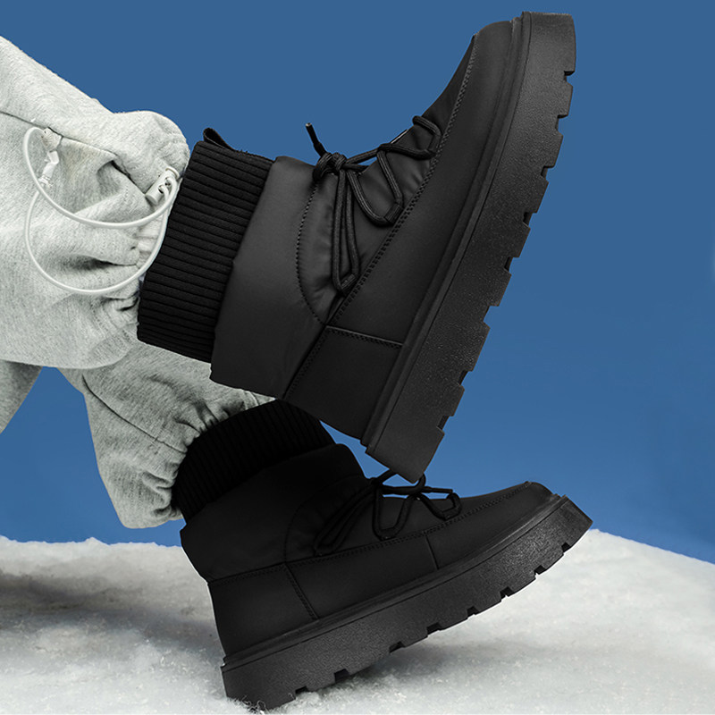 棉鞋男款冬季加绒加厚东北男鞋保暖防寒棉靴户外冬鞋袜子口雪地靴,流行男鞋,时尚雪地靴,淘宝优惠券,粉丝福利购,淘宝优惠卷