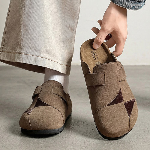 软底包头半拖鞋一脚蹬懒人勃肯鞋