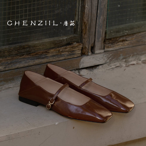 CHENZIIL手工玛丽珍单鞋轻简中古