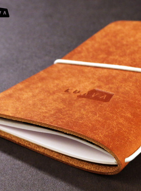 芬兰小众设计师LUAVA 纯手工手帐本封皮 随身记事本皮套 头层牛皮