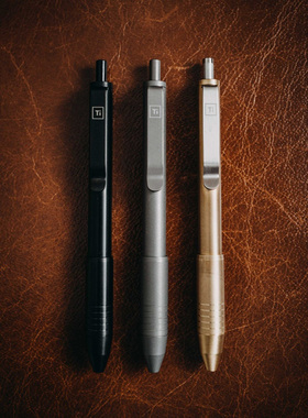 适配80多种笔芯 美国BIG IDEA DESIGN 钛合金按压笔 Ti Click EDC