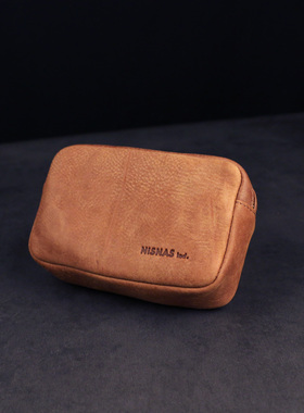 Nisnas 随身旅行收纳小包 出行出差洗漱包 随行真皮小手包
