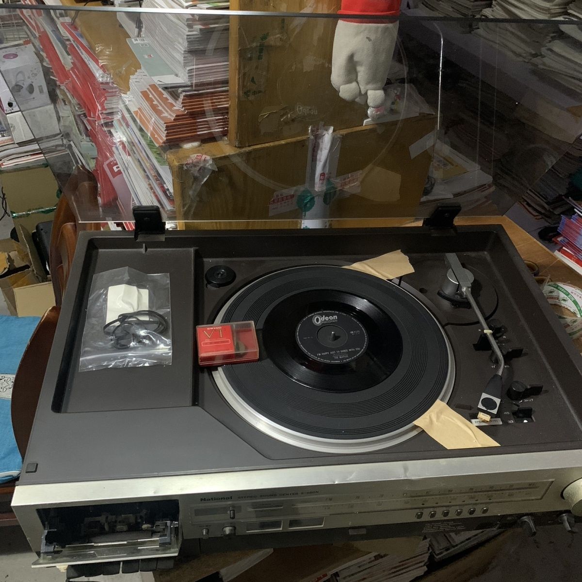 松下S-580N日本海淘原装古董黑胶留声机组合音响品相自鉴磁带收音