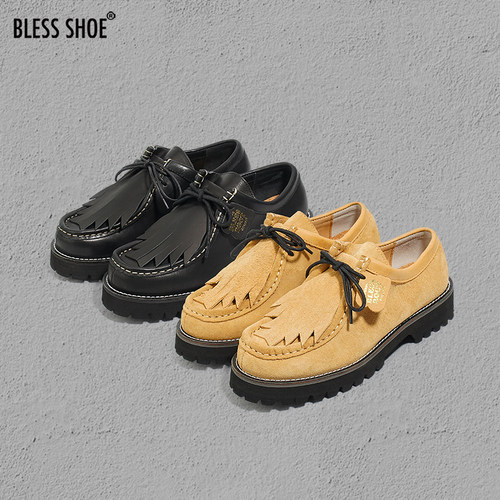 BLESSSHOE复古风真皮袋鼠鞋