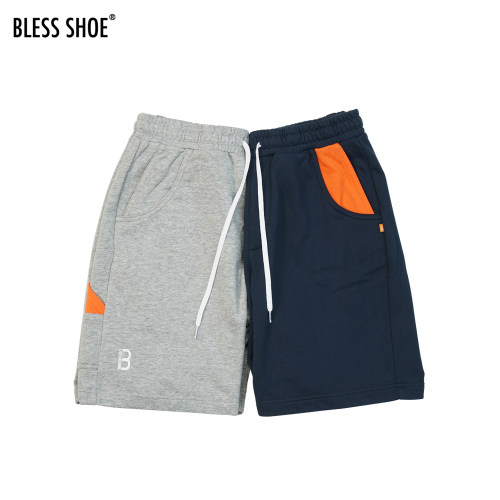BLESSLAB夏季拼接针织运动短裤
