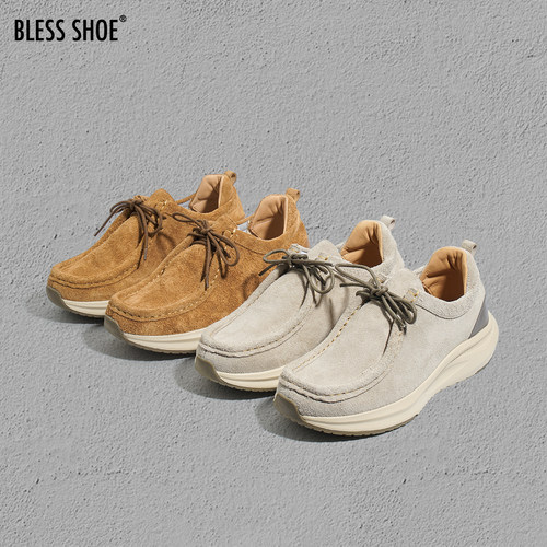 BLESS夏季复古风真皮袋鼠鞋跑鞋