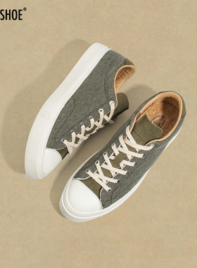 BLESS SHOE X Yonder Realm 复古水洗重磅帆布鞋低帮缝制休闲鞋