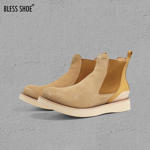 Boot固特异工艺切尔西靴 Chelsea 大地色系麂皮手工靴 SHOE BLESS