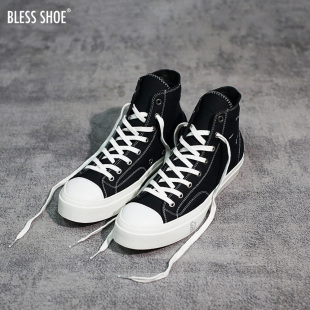 夏季 反光线高帮帆布鞋 classic SKYLINE SHOE 男女休闲鞋 BLESS