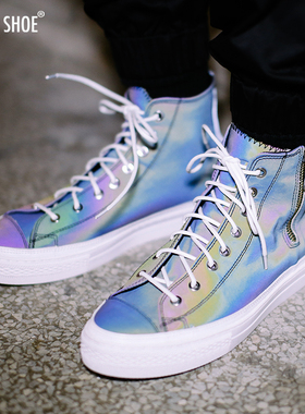 清仓特惠BLESS SHOE Demon 夜魔3M 彩色高帮反光鞋 男女鞋休闲鞋