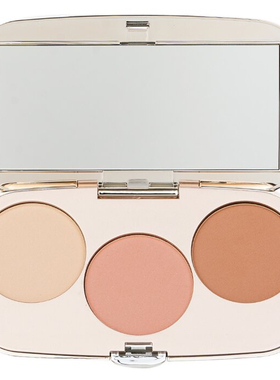 JANE IREDALE 愛芮兒珍胭脂輪廓修飾 三色腮红盘修容盘高光提亮