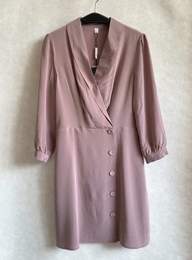 【现货】Lilysilk莉莉秀客女士9588桑蚕丝真丝轻奢通勤长袖连衣裙