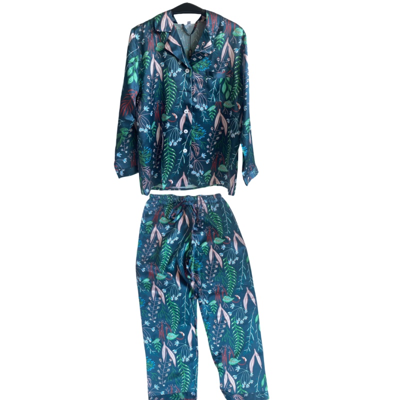 【国现】Lilysilk莉莉秀客女士2262印花22姆桑蚕丝睡衣套装