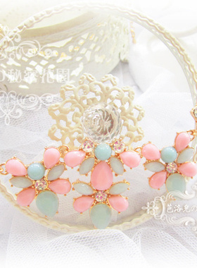 水钻糖果色轻奢小众设计感项链