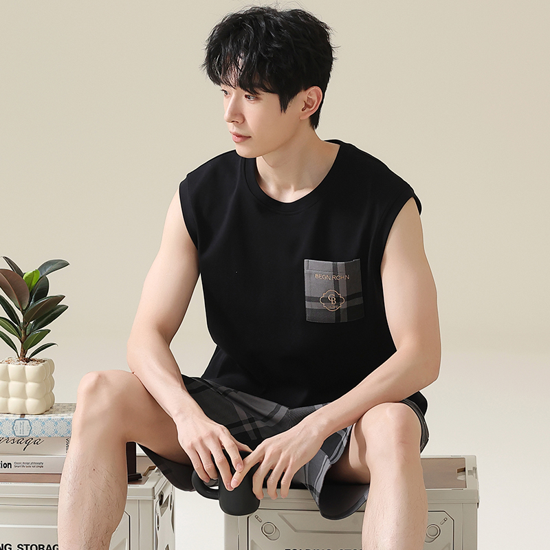 【官方正品】背心睡衣男款夏季