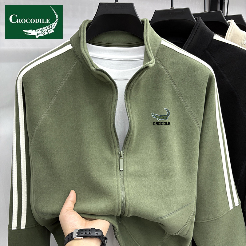 【抓绒衣】奥粒绒鳄鱼恤摇粒绒夹克秋冬季休闲立领开衫卫衣外套男,男装,夹克,淘宝优惠券,粉丝福利购,淘宝优惠卷