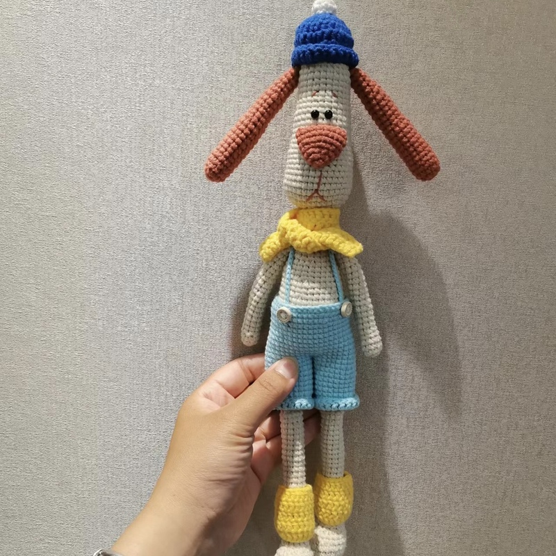 毛线勾织卡通娃钥匙套