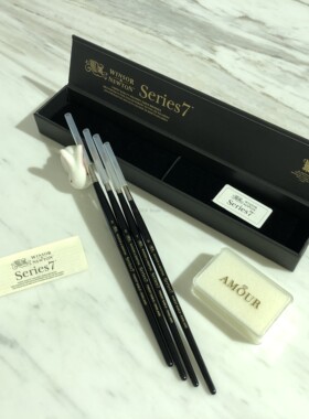 英国制Winsor & Newton温莎牛顿series 7珠宝设计貂毛水彩笔