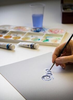 Linel法国传统珠宝手绘适用梵克雅宝珠宝设计御用艺术家水粉颜料