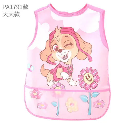 汪汪队宝宝夏季罩衣新款围裙反穿衣画画女童围兜儿童防水防脏吃饭