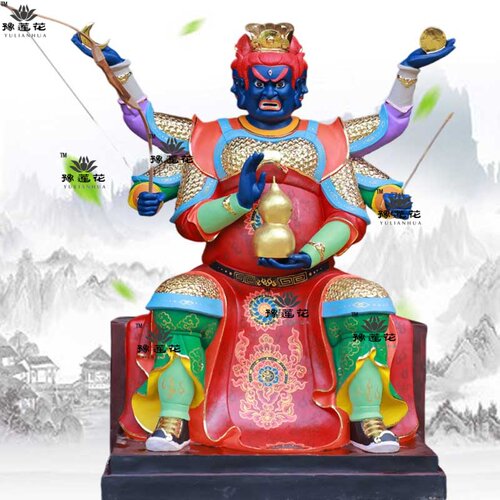 精品雕塑彩绘火王爷神像火神祝融