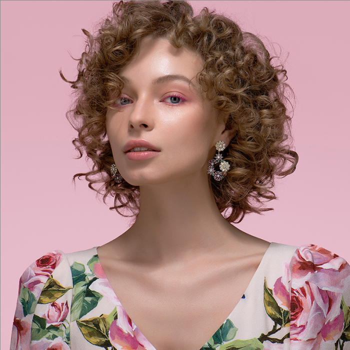 HEFANG Jewelry/ºÎ·½Ö鱦 »¨Ô°ÏµÁд¿Òøï¯Ê¯Éϵ»¨´Ø¶ú»·