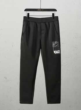 51SHOP男装 男士松紧腰修身运动长裤秋冬款小直筒休闲裤卫裤