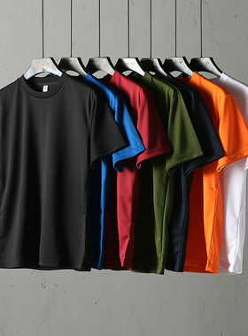 短袖T恤男士运动速干衣51shop半袖休闲纯色夏季新款百搭修身衬衫