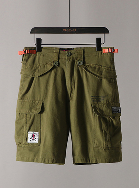 易网优选军刀PALACE合作版 腰部可调节纯棉重工水洗工装多袋中裤