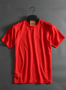 51SHOP男装 男士户外运动休闲圆领短袖T恤衫速干纯色上衣