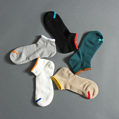 51shop男短袜夏季个性抗菌学院风