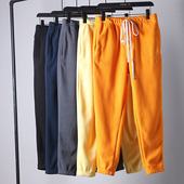 束脚摇粒绒长裤 易网优选美式 系带松紧腰卫裤 冬款 潮流 FOG情侣款