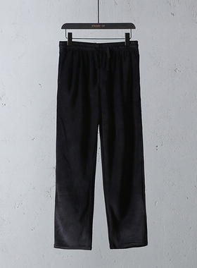 易网优选品质女装 出口英国单天鹅绒居家女士直筒宽松裤型休闲裤